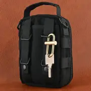 Brass Lock Keychain Smal Ovalide Locking Snap Lock Clip Buckle Carabiner MU
