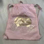 Disney Parks Bibbidi Bobbidi Boutique Pink Drawstring Bag Backpack NWT