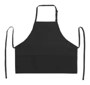 3 Pocket BIB Apron, 24"L x 27-1/2"W, Black (12 Each)