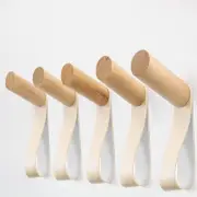 evory 5 Pack Wood Wall Hooks, Rustic Wooden Coat Hooks Wall Mount, No Damage ...