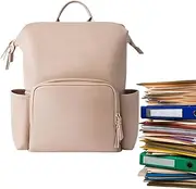 Baby Changing Backpack, Changing Bag Backpack, Leather Diaper Bag Backpack, Toddler Bags, Water-Resistant Travel Toddler Diaper Backpack Fashion Pu Leather Mommy Daypack For Unisex