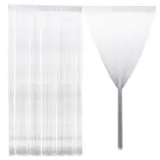 2 Pcs Silver Thread Curtain Screen for Doorway Curtains Decorative