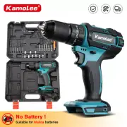 Kamolee 13mm/10mm Brush Electric Impact Drill Cordless Electric Screwdriver Home