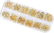 Vaguelly Metal Nail Patches Sea Star Conch Manicure Decoration Stickers Shell Nail Art Decor for Women for Creative Nail Designs and DIY Projects