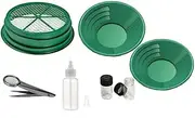 SE GP5-KIT107 Prospector's Choice Gold Panning Kit and 2 Green Pans (7 PC.)