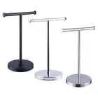 Towel Rack T Shape Free-Standing Jewelry Stainless Steel Towel Holder Stand for