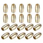 30Pcs 3.7mm Metal Bell Stopper Conical Cord Ends Lock Rope Fastener Gold