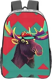[DRTGEDS] Moose Clear Backpack,High Capacity Clear Bag For Travel,Work,Festival, Concerts Women Men Unisex