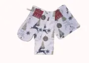 Holiday Reindeers 3 Pc Kitchen Set Potholder Oven Mitt & Towel 100% Cotton