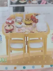 Re-Ment Kitchen Dining Table & Chairs, for 1:6 scale dollhouse miniature