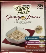 36 X 85g FANCY FEAST GRAVY LOVERS PURINA WET CAT FOOD