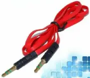 Red 3 FT 3.5mm Stereo Jack Male to Male AUX Audio Speaker Cable for iPod MP3 MP4