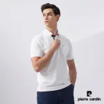 【PIERRE CARDIN 皮爾卡登】網路獨家 男款 HI COOL吸濕排汗彈性網眼素面短袖POLO衫-白色(7227291-90)