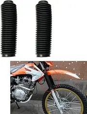 OTOM 10" Universal Motorcycle Bike Front Fork Cover, Rubber Front Fork Dust Cover Boots Protector Shock Gaiters Pad Wrap Cover Set