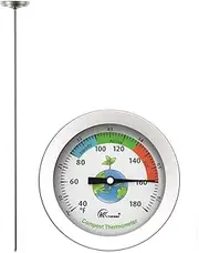 Generic Stainless Steel 50cm Compost Soil Thermometer Tester Temperature Measuring Probe
