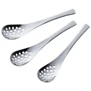 Astragalus Spoon with Holes Set of 3 Silver Stainless Steel Tsubamesanjo 44195