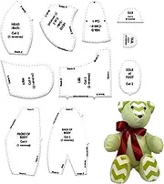 Memory Bear Pattern - Stuffed Animal Template Set, Acrylic Cutting Guide | Craft Kit, 10 Piece Tool Collection for Beginner Sewing Projects, Creating Thoughtful Handmade Gift Ideas