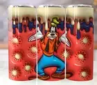 Goofy 3D Puffy 20oz Tumbler Insulated Stainless Steel Cup Mug w/Straw Lid