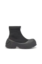 [Diesel] Diesel - D-Donald-Rubber-trimmed ankle boots - Boots - Man - Black 44 Black