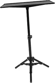 COSMEVIVI 1 Set Adjustable Projector Tripod Stand with Laptop Holder Portable Projector Table for Easy Setup Flexible Height Sturdy Design for Home Office Stage Use