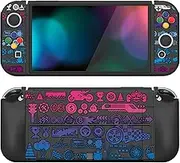 PlayVital ZealProtect Soft Protective Case for Nintendo Switch OLED, Flexible Protector Joycon Grip Cover for Nintendo Switch OLED with Thumb Grips & ABXY Direction Button Cap - Deluxe Championship