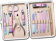 Healeved Stainless Steel 15pc Manicure Kit Nail Clippers Tools Essential Nail Grooming