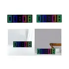 Bureau's colorful digital alarm clock, portable bedside clock 9.4x1.1x2.9