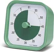 TIME TIMER Home MOD - 60 Minute Visual Timer for Children - Homeschool Supplies Study Tool, for Children's Desk, Office Table and Meetings with Silent Operation (Far Green), 8.8 x 8.8 x 5.2 cm
