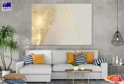 Grey & Gold Stone Marble Abstract Wall Canvas Home Decor Australian Made Quality