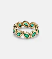 [Octavia Elizabeth] Octavia Elizabeth Nesting Gem 18kt gold eternity ring with emeralds L 1/2 gold