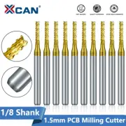 Carbide Corn PCB Milling Cutter 10Pcs 1.5Mm Titanium Coated CNC Router Bits End