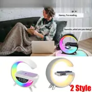 Smart G Night Light Bluetooth Speaker Wireless Charger RGB Alarm Clock LED Lamp