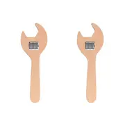 2x MamaMemo Workshop Tools Adjustable Spanner Kids/Children Play Wooden Toy 3+