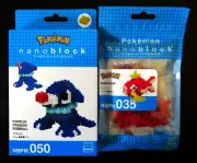 Pokemon Nanoblock Magikarp 035 & Popplio 050 2 Models New BNIP
