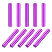 10 Pcs M3x30mm Round Aluminum Standoff Column Spacer Female Purple for DIY