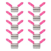 Bead Clamp, 10 Pcs 31mm Bead Wire End Bead Clamps with Handle, Pink