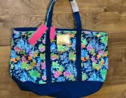 Disney Parks Lilly Pulitzer Fantasyland Castle Mickey Mercato Tote Bag NEW!