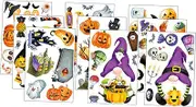 Cabilock 9 Sheets Halloween Pumpkin Stickers Pumpkin Window Stickers Window Decals Halloween DIY Decorations Halloween Decorations Halloween Decals Removable Wall Stickers Skull Sticker Pvc
