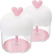 PEPLAYTAL 2pcs Facial Cleanser Foam Maker Skin Care Tools Manual Pressing Portable Bubble Make Cup Large Capacity for Deep Skincare Clean Tool Pink