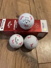 3 NEW Callaway Chrome Soft TRUVIS Ball (1776) Massachusetts State Logo Golf Ball