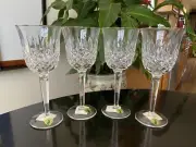 NWT Waterford Crystal Kelsey Platinum 7 5/8” Wine Glasses Set Of 4 Ireland