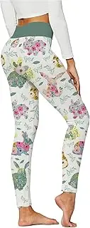 [Generic] Women Easter Printed Trouser Pant Leggings High Waist Workout Running Sports Tights Butt Yoga Pants Yoga Running Pants for Women