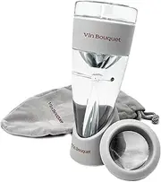 VIN BOUQUET Aerator On Stand Wine Aerator On Stand, Clear/Gray, 13603