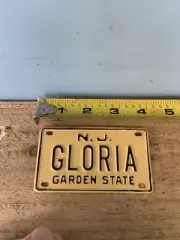 Old School JERSEY Bike License Plate “GLORIA ”—SCHWINN Stingray,Mongoose BMX