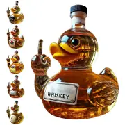 10 Oz Middle Finger Duck Bottle Funny Whiskey Decanter Decanters