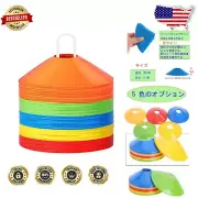 100 Pcs Agility Training Cones with Carry Bag - 5 Colors for Sports