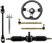 Steering Wheel Gear Rack Shaft Tie Rod Assembly ATV UTV Go Kart Golf Cart Buggy