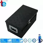 Black 20" x 12" x 10" Aluminum Trailer Storage Toolbox w/Lock Truck Bed Tool Box