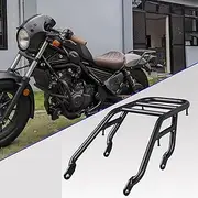 WOOGA Motorcycle Rear Carrier Support Shelf Luggage Rack Passenger Grab Handle for Ho&nda Rebel CMX 500 CMX-300 Rebel300 Rebel500 2017 2018 2019 2020 2021 2022 2023 2024 Accessories