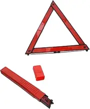 OKUMEYR Car Safety Triangle Sign Auto Warning Triangle Road Safety Tool Warning Sign Strong Wind Resistance Easy to Carry for Road Construction